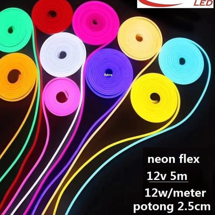 Jual Lampu Neon Flex Led Selang 12v Dc Neon Flex Sign 12volt 5m Murah