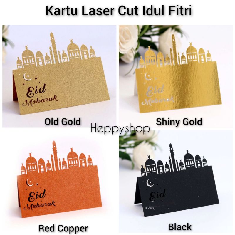 Kartu Laser Cut Idul Fitri, Kartu Ucapan Lebaran, Kartu Parcel Lebaran