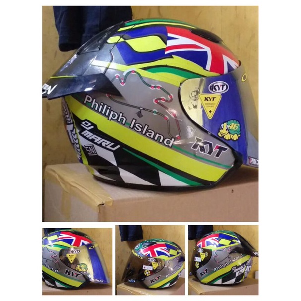 Jual decal half face alex rins 2021 semua merk helm INK/KYT/NHK/DLL ...