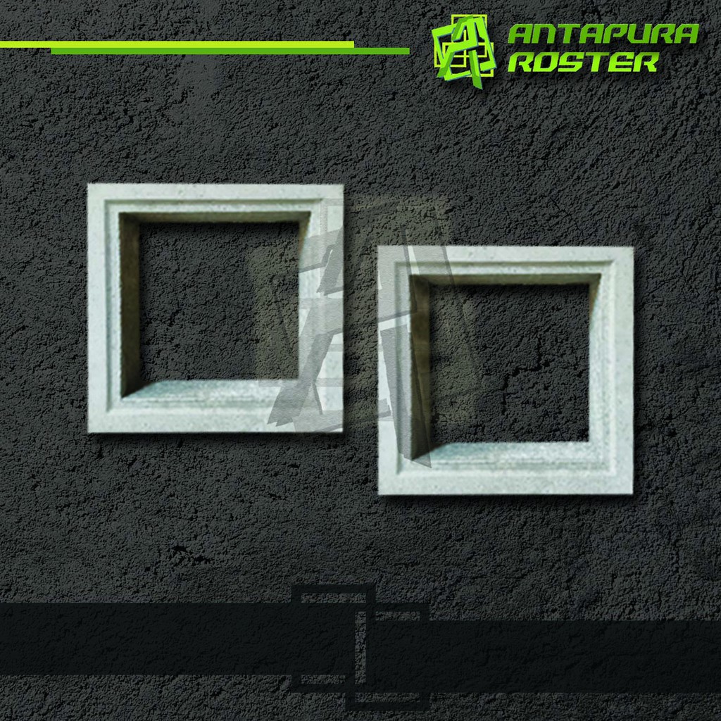 Jual Roster Loster Beton Kotak Polos Bingkai Murah | Shopee Indonesia