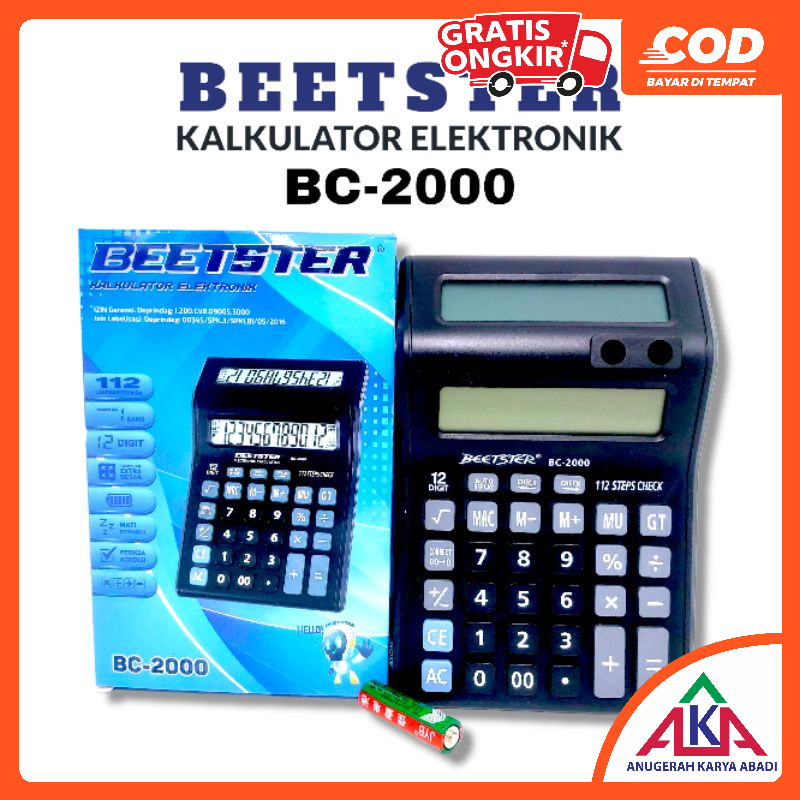 Jual Kalkulator Besar Beetster BC-2000 Calculator BC2000 12 Digit Dual ...