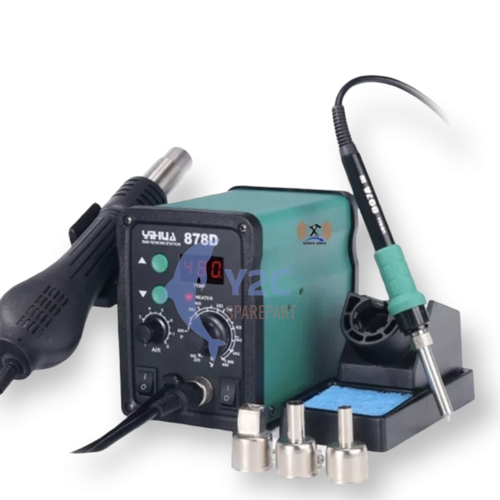 Jual BLOWER / SOLDER UAP YIHUA 878D 2IN1 + SOLDER / ALAT SERVIS SERVICE