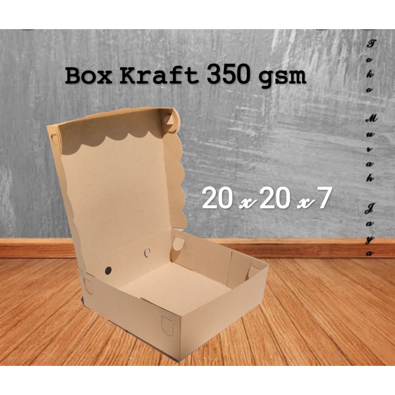 Jual (Box murah) Box kraft coklat tebal ukuran 20 x 20 x 7 (R10). Box ...