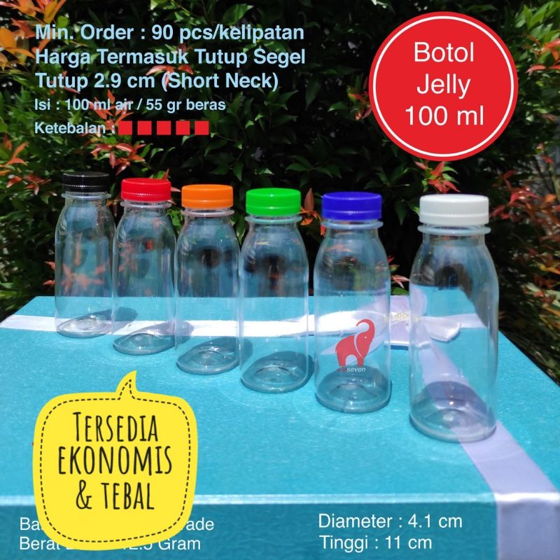 Jual Botol Plastik 100ml Tebal Botol Jelly 100 Ml Botol Zam Zam 100ml ...