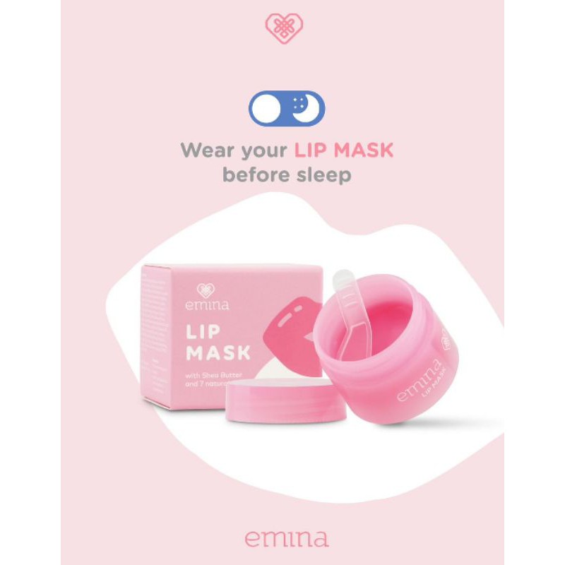 Jual Paket Perawatan Bibir Emina Lip Mask, Sugar Rush Lip Scrub, Lip