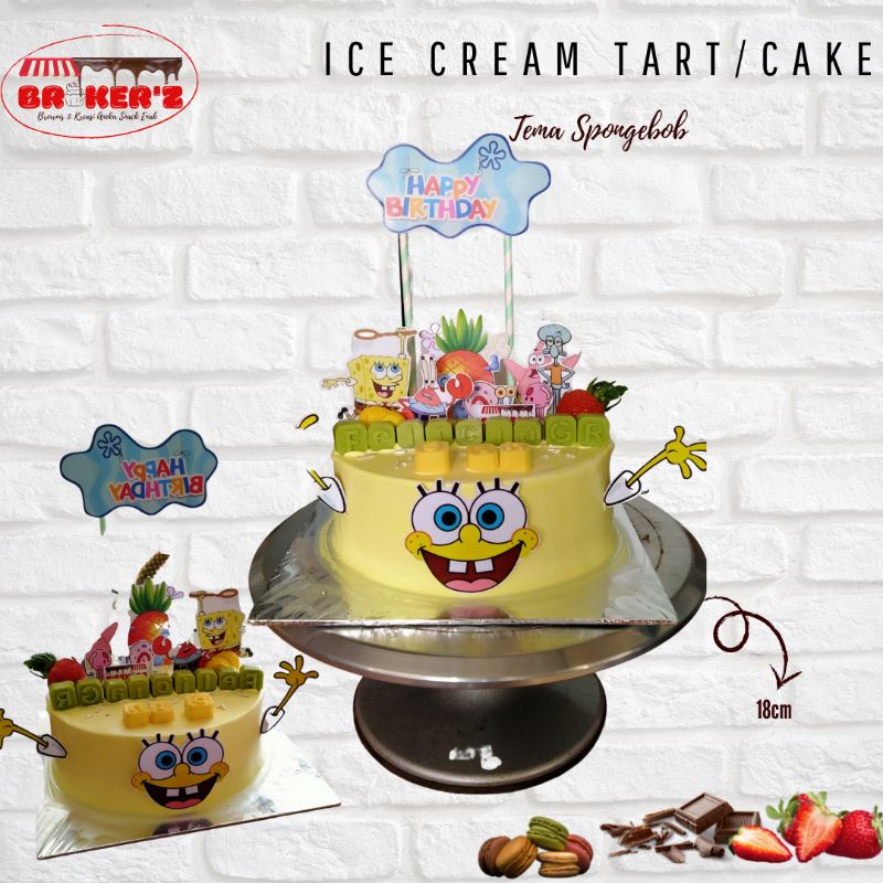 Jual Birthday Cake Ice Cream Tart Kue Ulang Tahun Karakter Spongebob