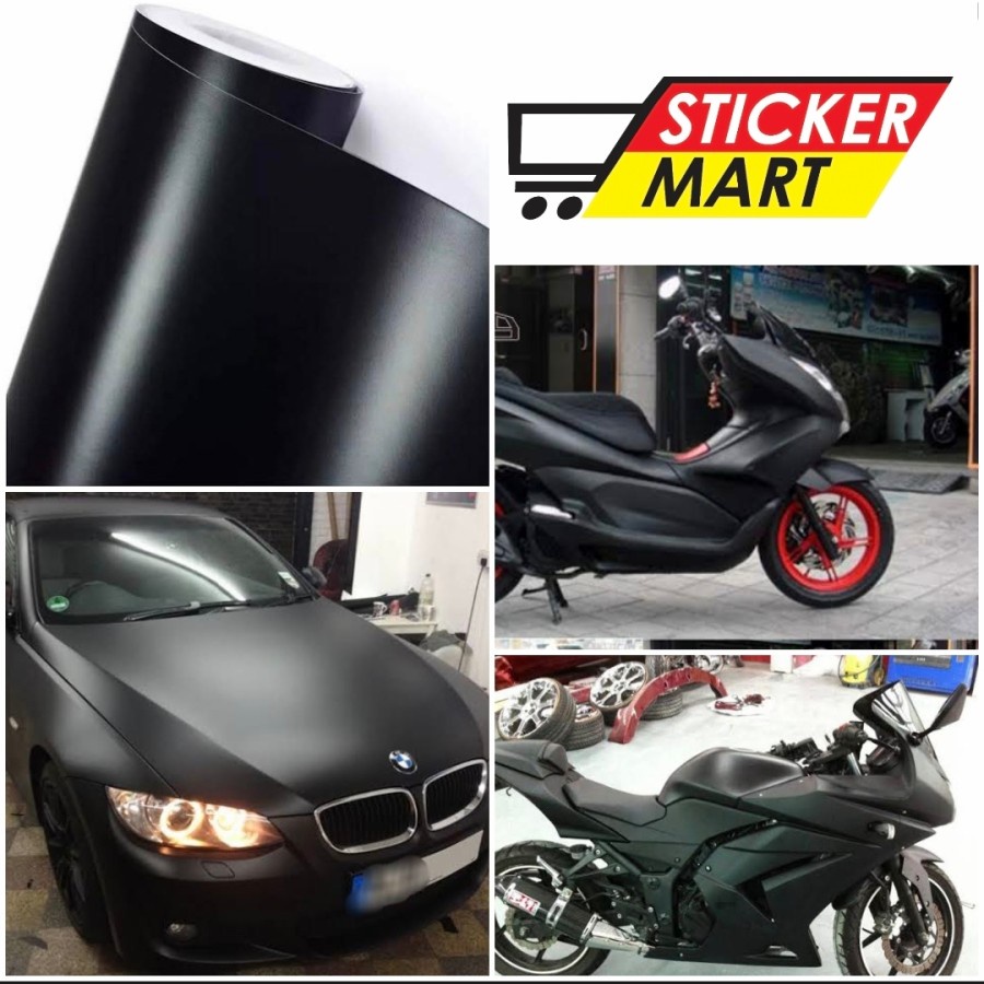 Jual Decofix Stiker Wrap Mobil Black Matte Hitam Doff 152cm | Shopee ...