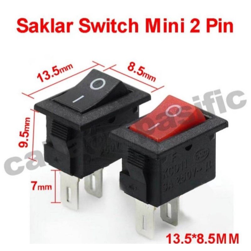Jual saklar mini switch on off 2 kaki saklar switch 2 pin | Shopee ...