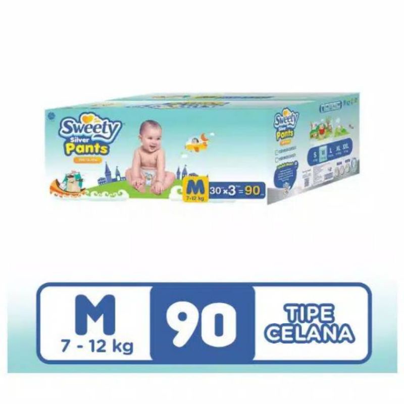 Jual SWEETY SILVER E PACK M 30X 3 ( 1 kardus ) | Shopee Indonesia