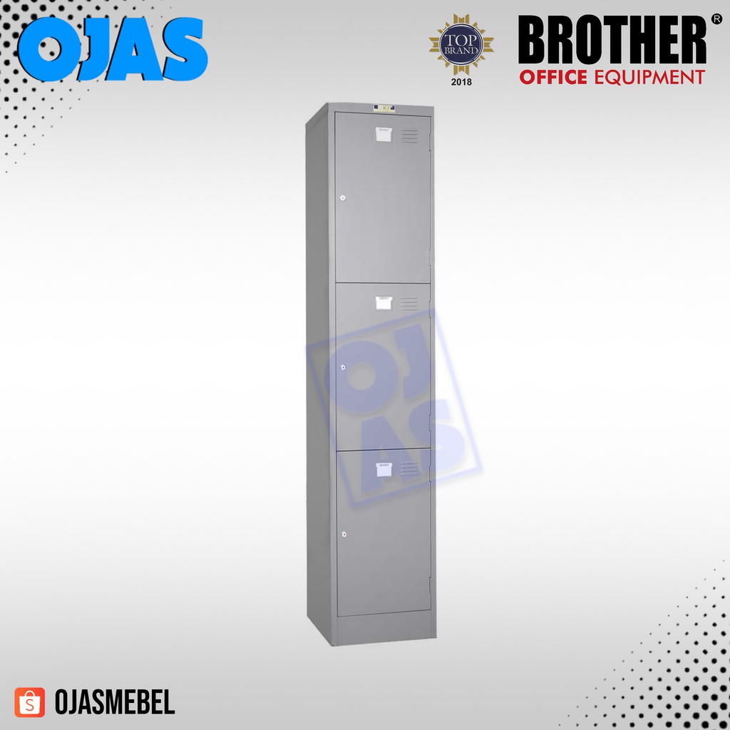 Jual Lemari Loker Besi Locker 3 Pintu Brother B703 | Shopee Indonesia