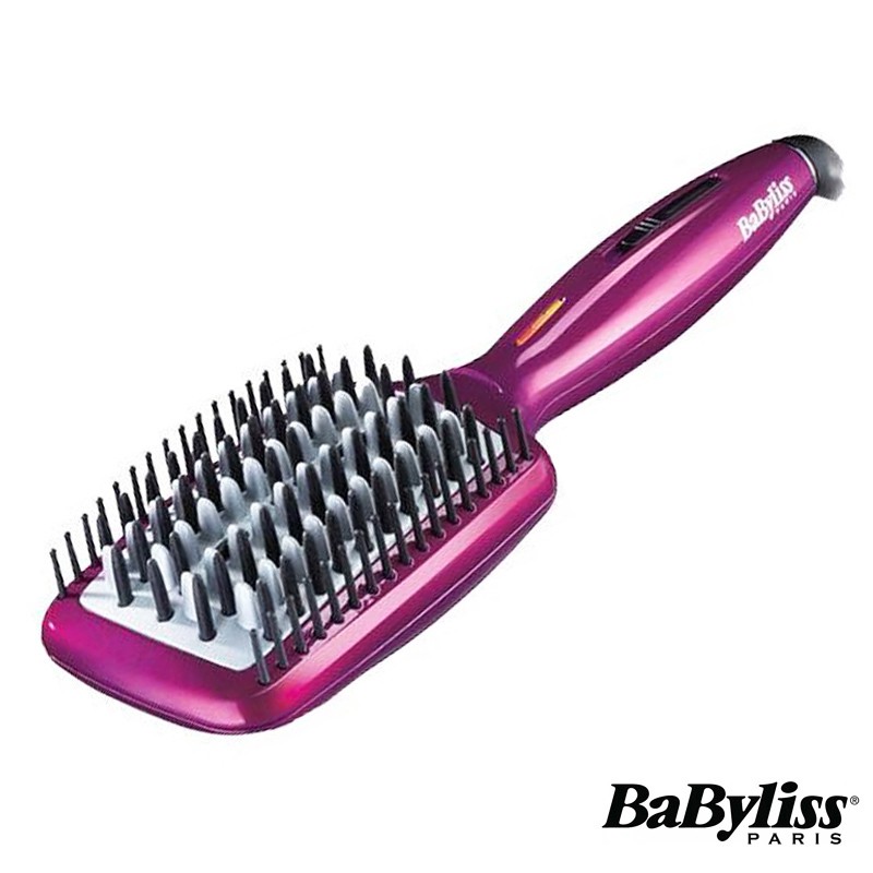 Babyliss Paris Double Ionic Ceramic Hot Straightening Brush HSB100H Sisir  Panas Penata Rambut
