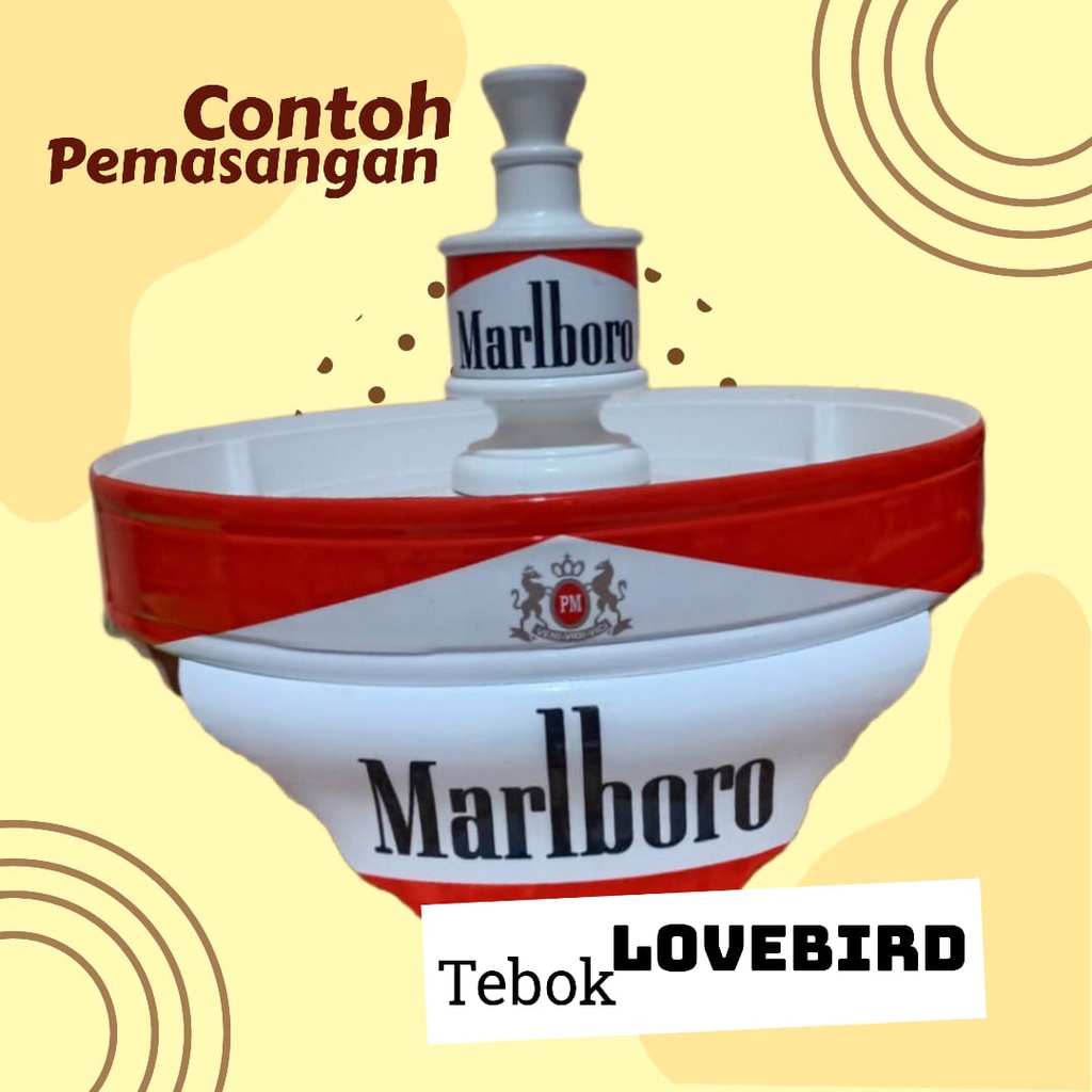 Jual Stiker Sangkar Burung Lovebird Rokok MARLBORO Decal Tebok Love ...
