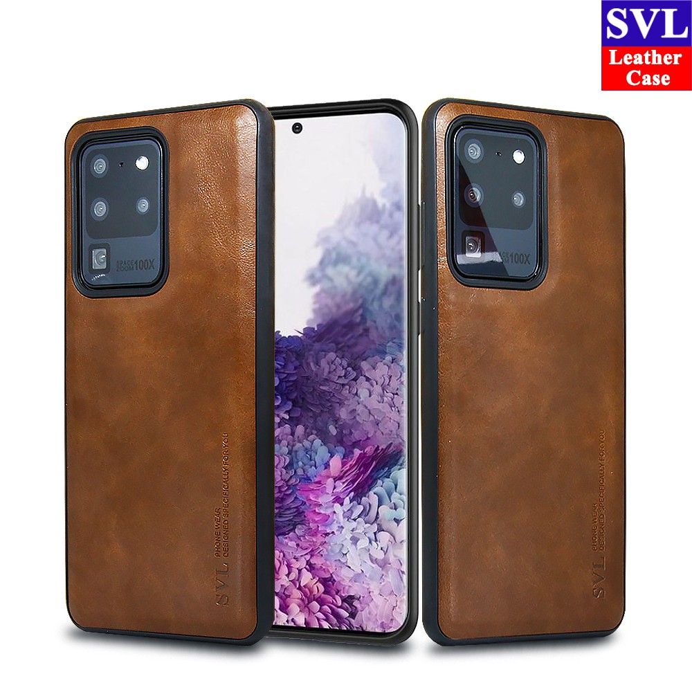 Jual SVL Leather Case Samsung S20 Ultra Casing Slim Softcase Kulit