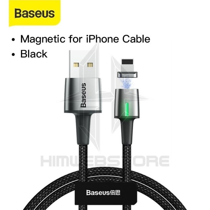 Jual BASEUS ZINC MAGNETIC USB TO LIGHTNING FAST CHARGING IPHONE CHARGER ...