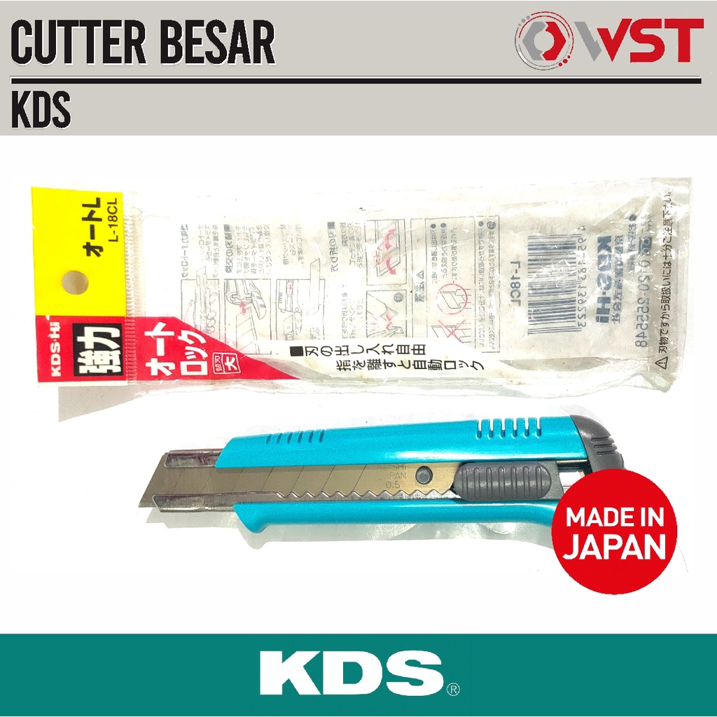 Jual Cutter KDS L-18CL / Cutter Jepang / Pisau Potong Kertas Kardus ...