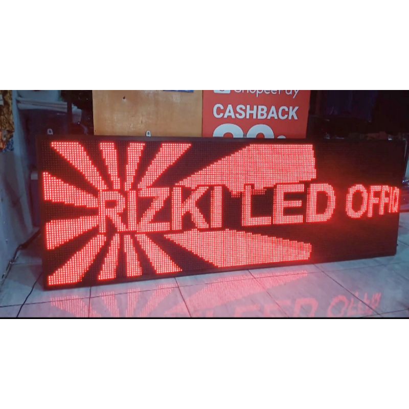 Jual Running text 192cm x 64cm | Shopee Indonesia