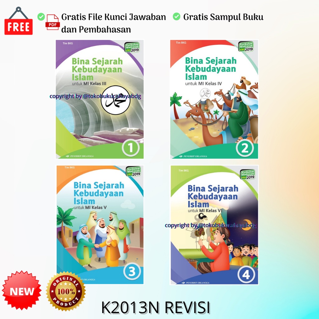 Jual Buku Bina Sejarah Kebudayaan Islam MI Kelas 3 4 5 6 JL. 1 2 3 4 ...