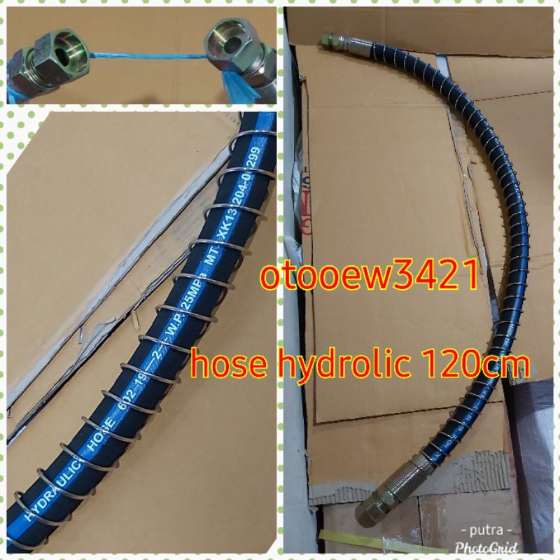 Jual SELANG HOSE HIDROLIK HIDRAULIC 120CM 1.2 METER UNIVERSAL CEWEK ...