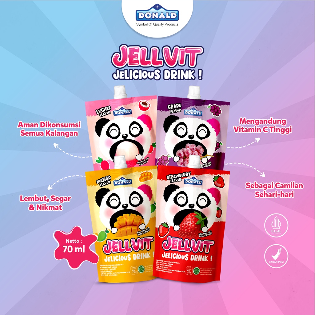 Jual Donald Jelly Vit Jelicious Drink Fruit Juice Vit C Minuman Jelly