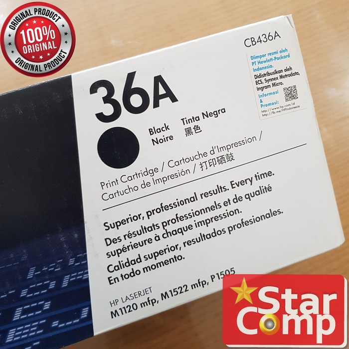 Jual Toner HP Laserjet 36A ( CB436A ) Original. | Shopee Indonesia