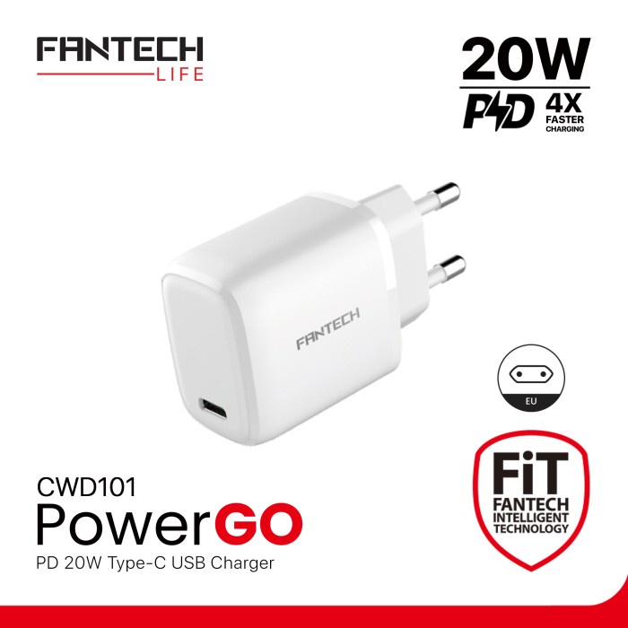 Jual Fantech Charger 20W Fast Charging 3.0 CWD-101 Power GO | Shopee ...