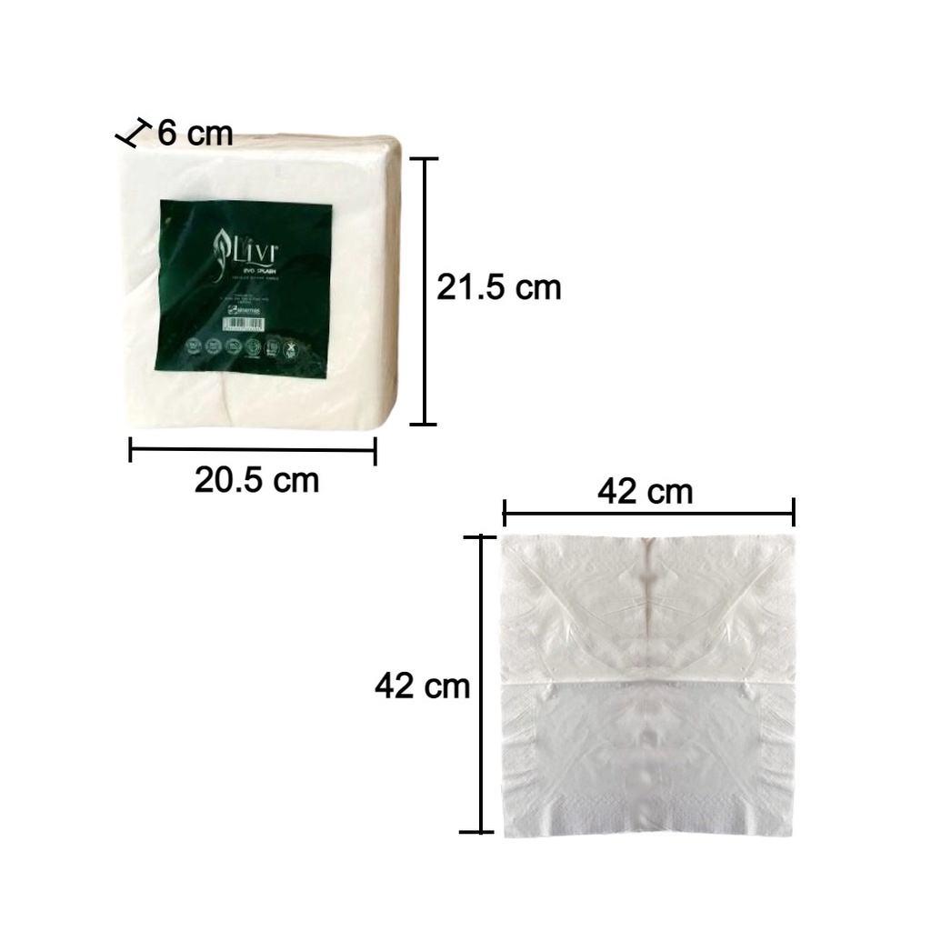 Jual Tissue LIVI Dinner Napkin SPLASH 2ply; per pack / eceran - Tisu ...