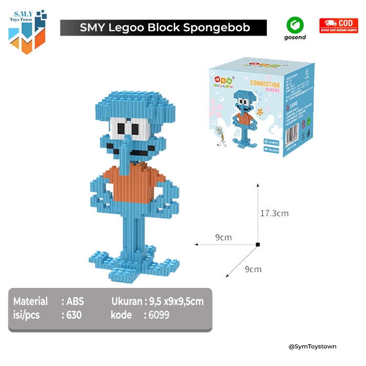 Jual Nano Block Spongebob - Bricks Education Nano Block / Mainan Balok ...