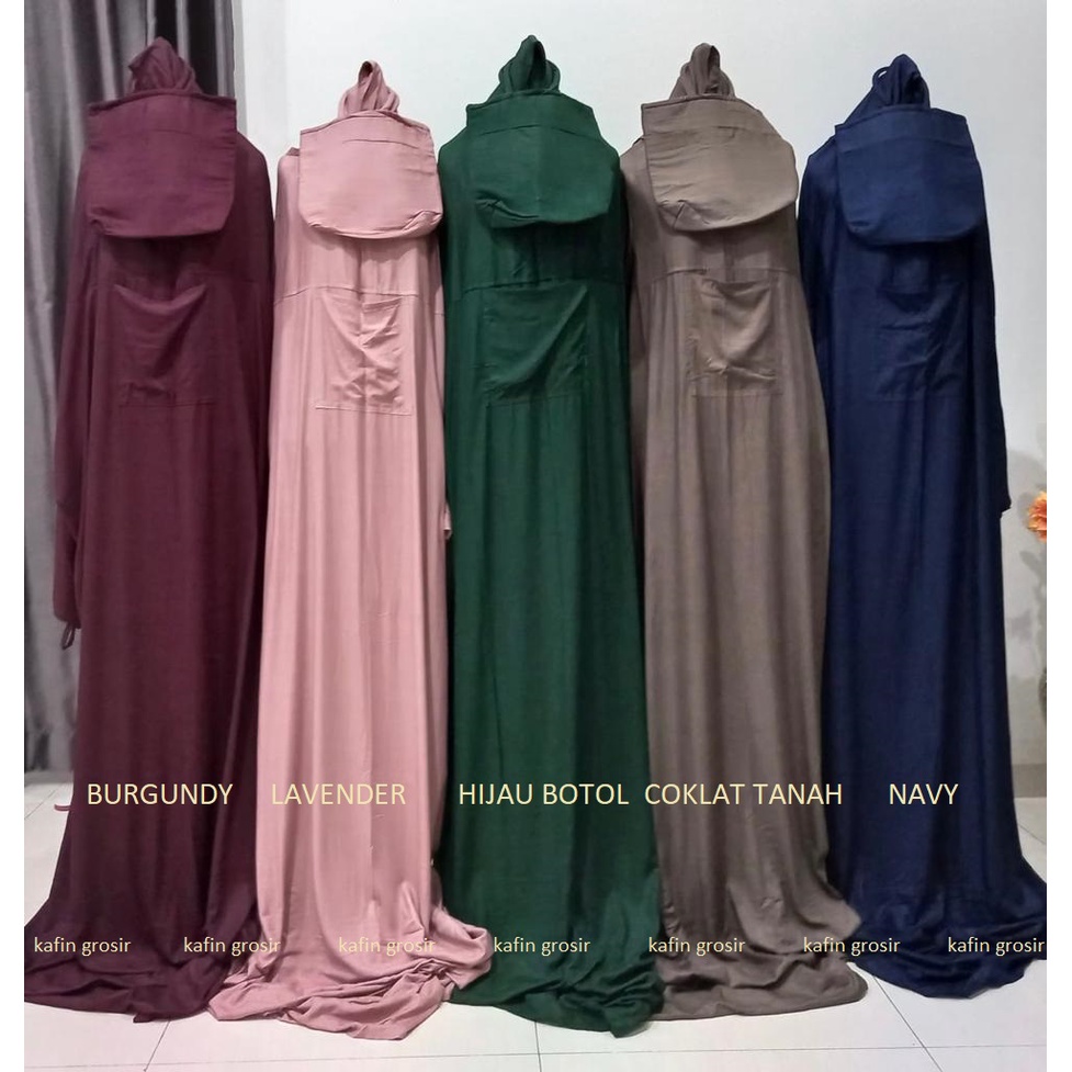 Mukena Terusan Hadramaut Polosan Warna Mukenah Bali Dewasa Jumbo Rayon Polos Hadromout 03