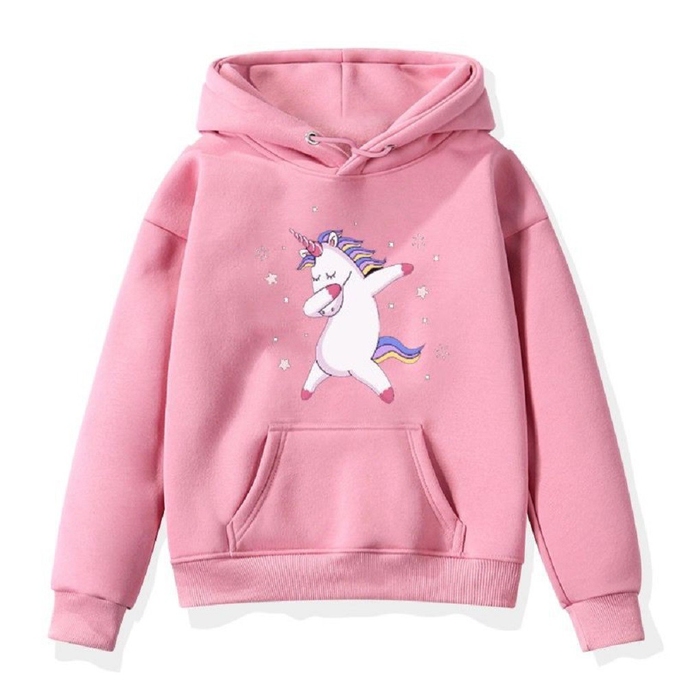 HOODIE SWEATER ANAK 6 10TAHUN PEREMPUAN CEWEK UNICORN PINK JAKET HOODIE BAJU HANGAT PAKAIAN ANAK