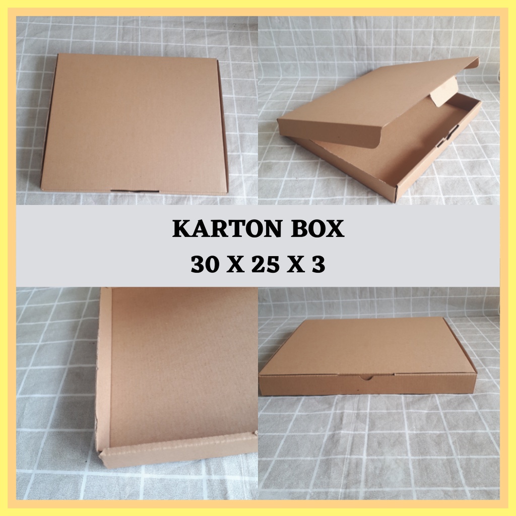 Jual DUS DIE CUT | KARTON BOX PIZZA UKURAN 30 X 25 X 3 Cm | Shopee ...