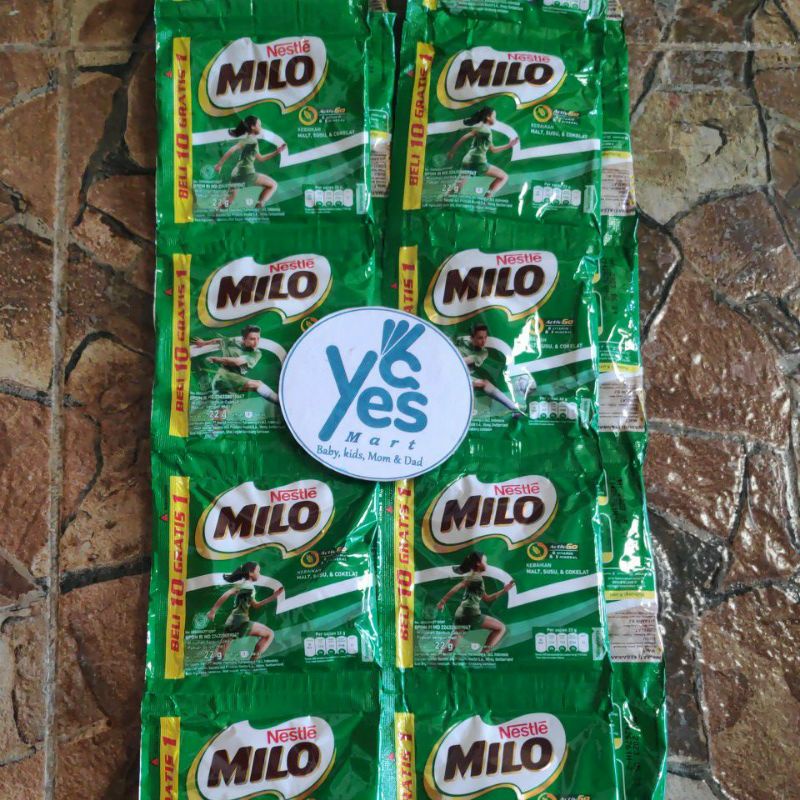 Jual Milo Activ Go Minuman Susu Bubuk Coklat 1 Renceng 10 X 22gr Isi