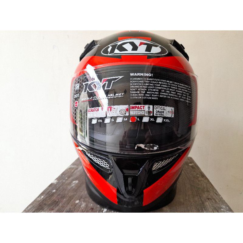Jual Helm KYT K2R K2 Rider Diamond Black Red Fullface Double Visor ...