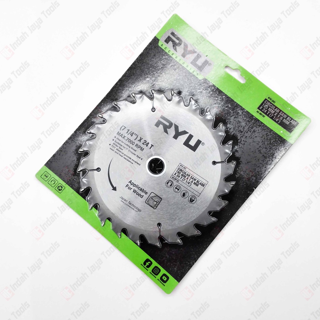 Jual RYU 7 X 24T Circular Saw Blade - Mata Pisau Potong Gergaji Kayu ...
