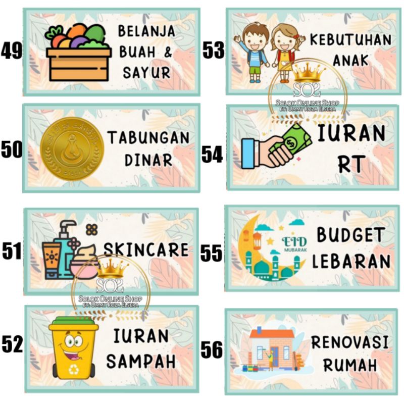 Jual Stiker Keuangan Part 2 Stiker Budgeting Shopee Indonesia