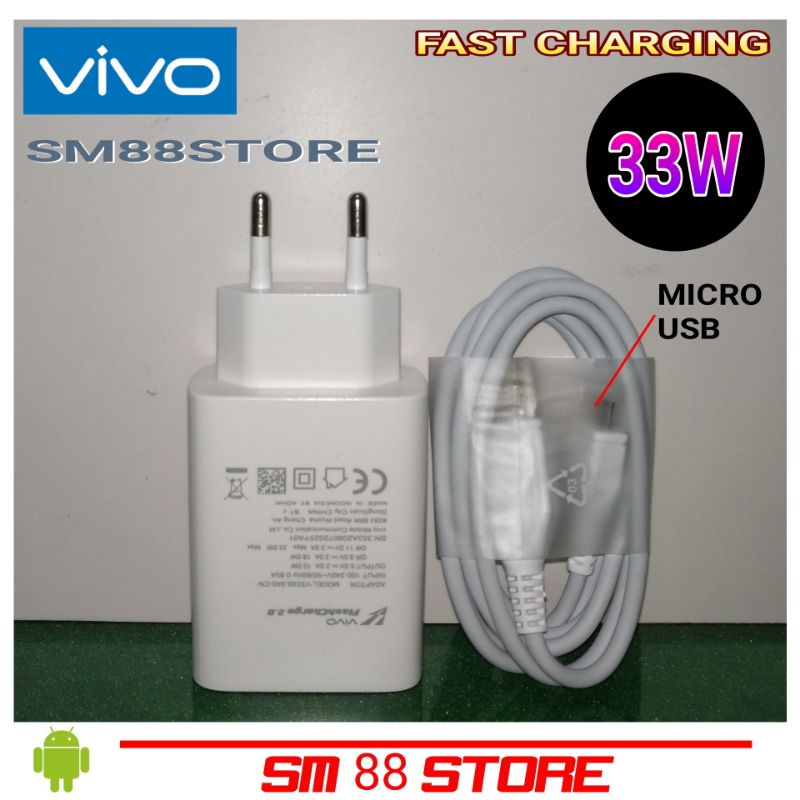 Jual CHARGER VIVO DUAL ENGINE FAST CHARGING MICROUSB ORIGINAL 100 VIVO