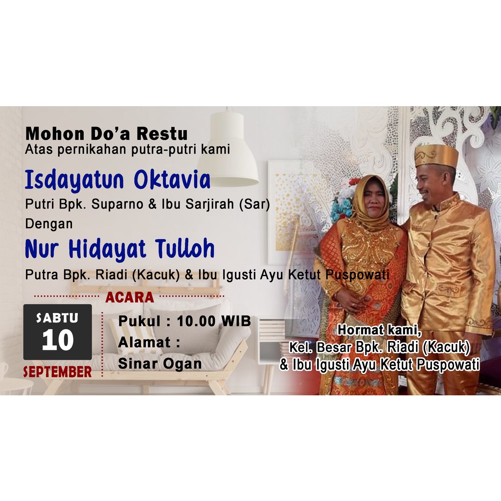 Jual UNDANGAN MINI / UNDANGAN PUNJUNGAN / UNDANGAN NONJOK / KARTU ...