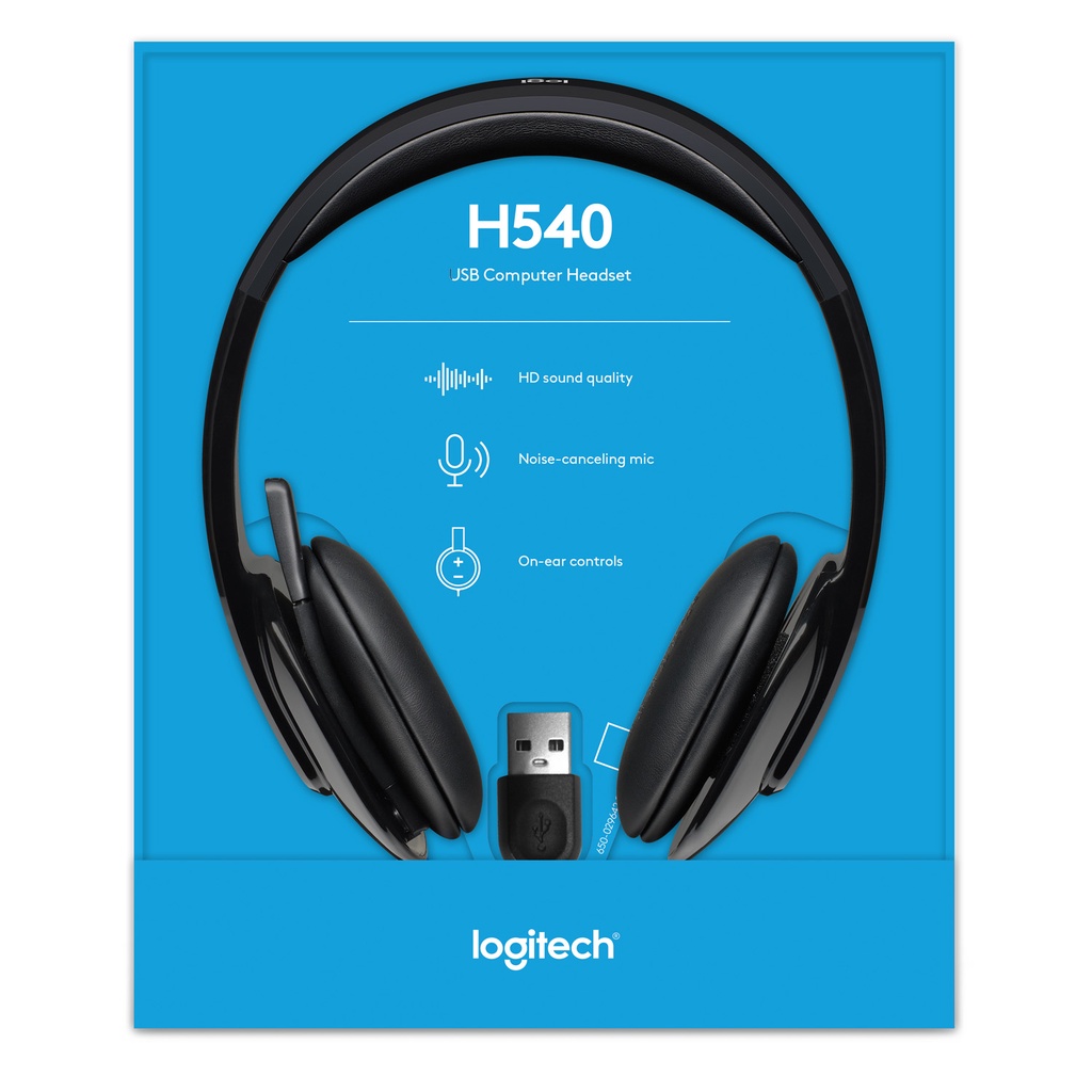 Logitech H540 Headset Stereo USB dengan Mikrofon Noise-Cancelling (7)