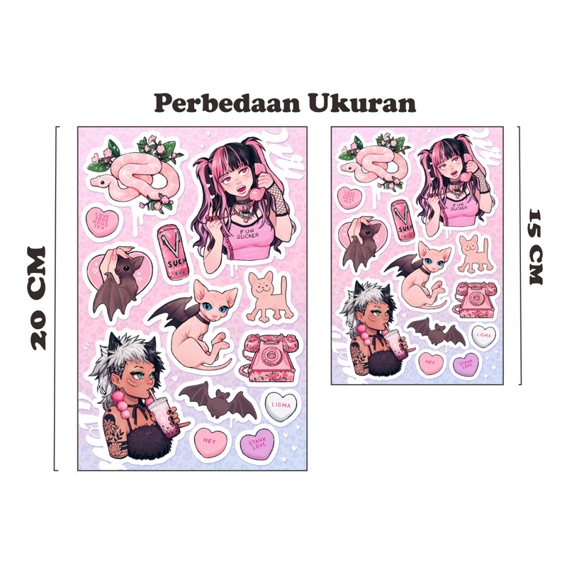 Jual Stiker Kartun Anime Lucu Sticker Laptop Sticker Tumblr Sticker ...
