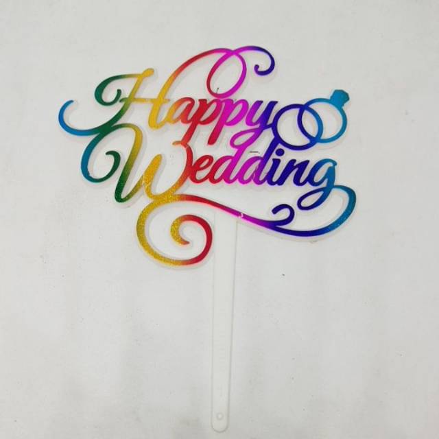 Jual topper hiasan happy wedding tulisan happy wedding shopee indonesia