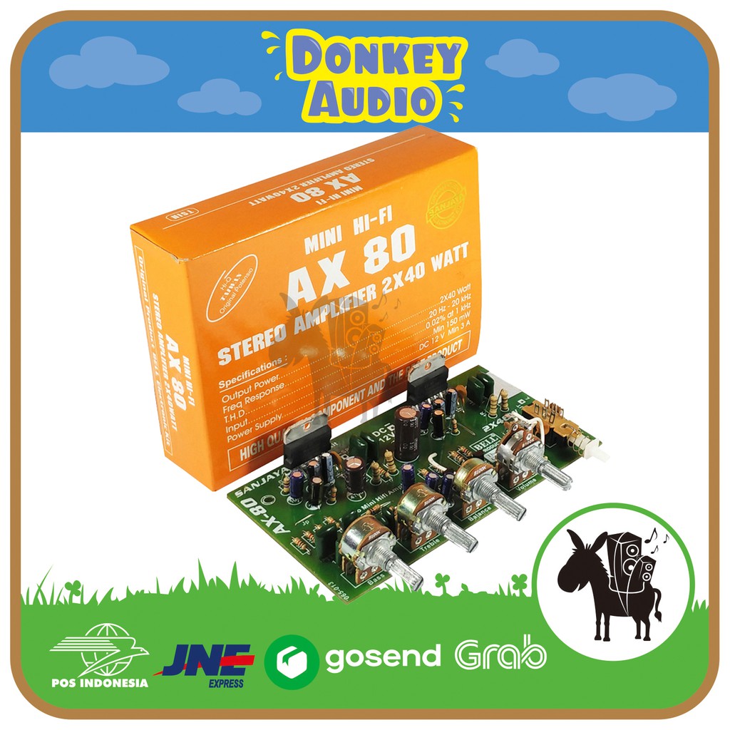 Jual KIT POWER AMPLIFIER ACTIVE STEREO AX 80 BELL BGR | Shopee Indonesia