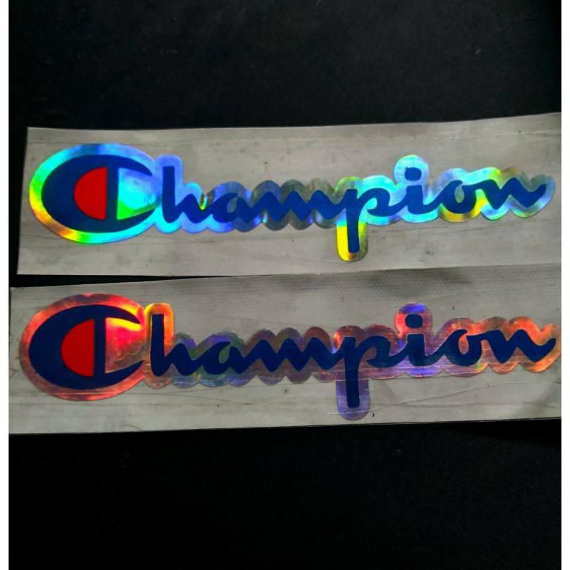 Jual STICKER CHAMPION CUTTING HOLOGRAM | Shopee Indonesia