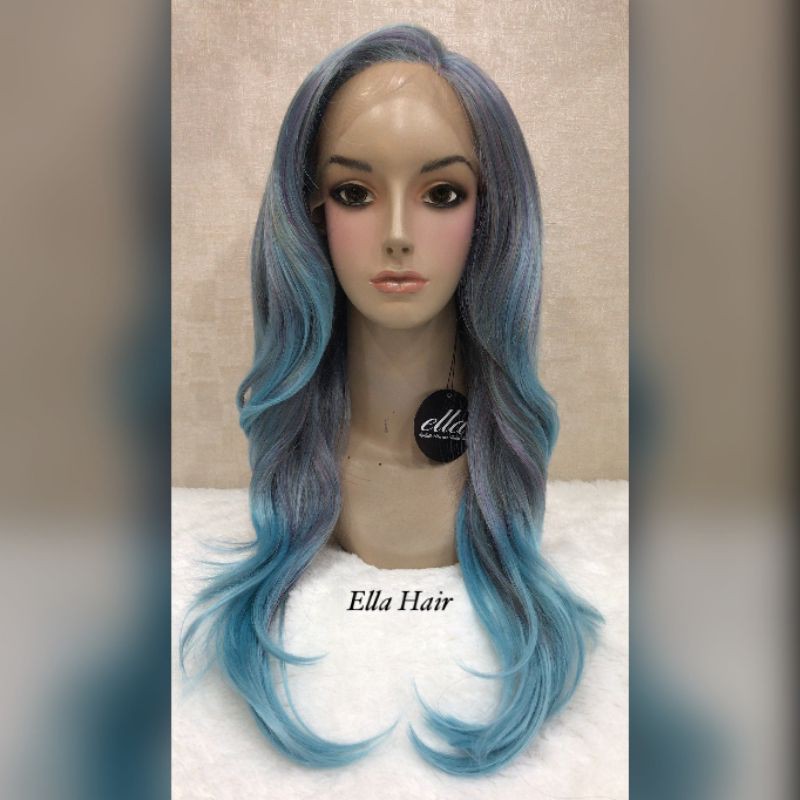 Jual Wig rambut palsu wanita fiber FB19LF2878 Blue Sky Ombre | Shopee ...