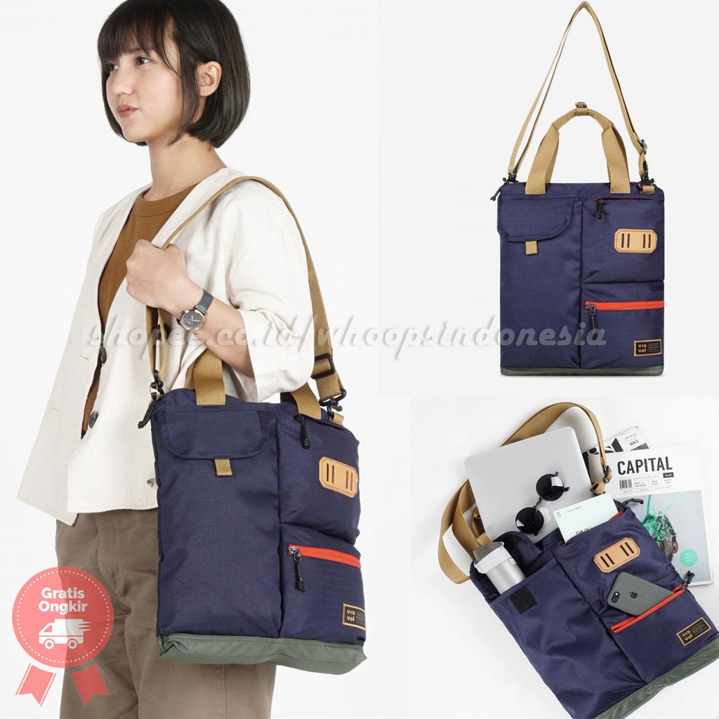 Jual VISVAL TETRA TOTEBAG Tas Selempang Slempang Sling Tote Bag Pria ...
