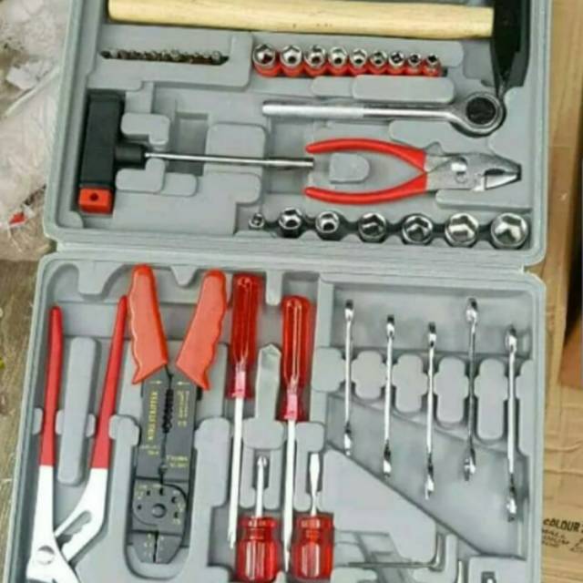 Jual Tool Kit Tool Set Tool Box 100 Pcs SANDS | Shopee Indonesia