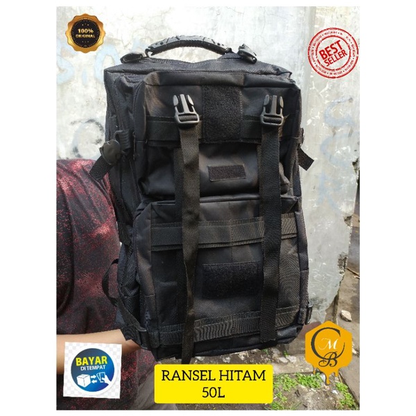 Jual RANSEL HITAM TNI - TAS GANDONG TNI - KAANTONG HITAM TNI | Shopee ...