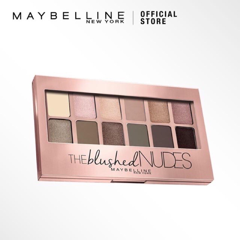 Jual Maybelline The Blushed Nudes Eyeshadow Palette Eyes Make Up - Pink ...