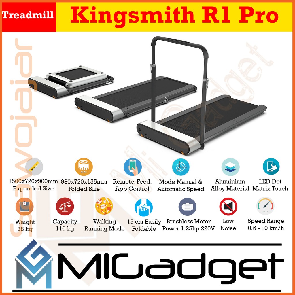 Jual Kingsmith R1 Pro R 1 Pro Walking Pad Treadmill 2 in 1 | Shopee ...