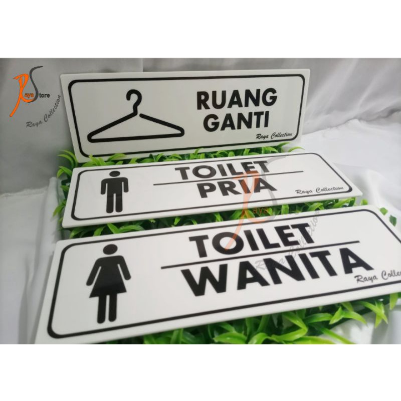 Jual Tulisan Acylic Toilet Pria Wanita Dan Ruang Ganti Ukuran 25x8cm