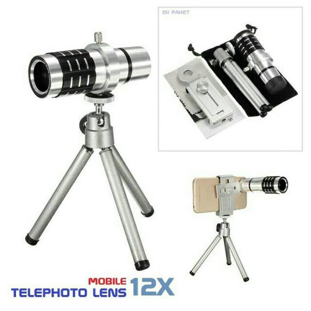 Jual Lensa kamera handphone 12x telezoom hp Mobile Phone Telephoto Lens