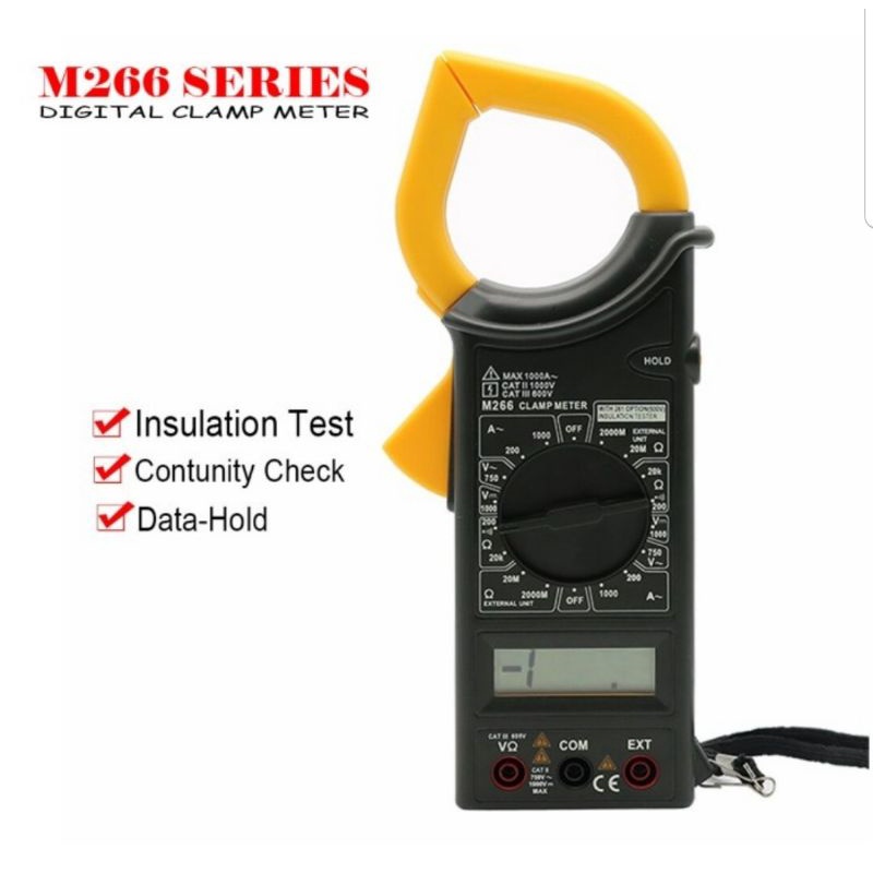 Jual M266 DIGITAL CLAMP MULTITESTER TANG AMPERE | Shopee Indonesia